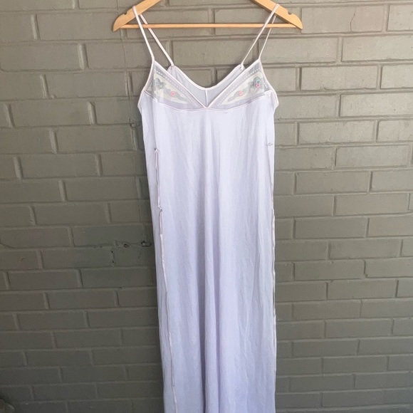 VTG 70s Sears Nude Pink Nylon Full Slip Dress SizeS Lingerie Lace - Picture 1 of 14
